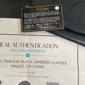 CHANEL Black Lambskin Wallet